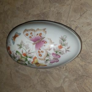 AVON Porcelain Egg Trinket Dish - 1974 Collectible
